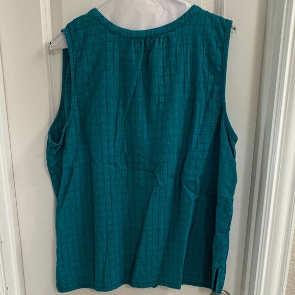 LOFT - turquoise sleeveless shirt - size XL - Picture 2 of 2